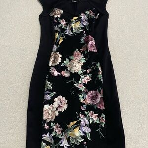 Enfocus Studio Black Floral Midi Dress